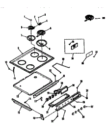 Main Top Section parts for Kenmore Range 911.4638690 (9114638690, 911 4638690) from AppliancePartsPros.com
