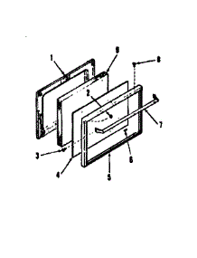 Oven Door Section parts for Kenmore Range 911.4638690 (9114638690, 911 4638690) from AppliancePartsPros.com