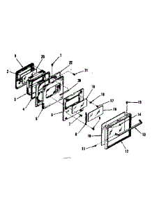 Oven Door Section parts for Kenmore Range 278.4238591 (2784238591, 278 4238591) from AppliancePartsPros.com