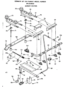 Burner Section parts for Kenmore Range 911.7278013 (9117278013, 911 7278013) from AppliancePartsPros.com