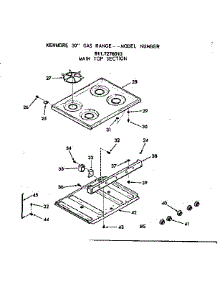 Main Top Section parts for Kenmore Range 911.7278013 (9117278013, 911 7278013) from AppliancePartsPros.com