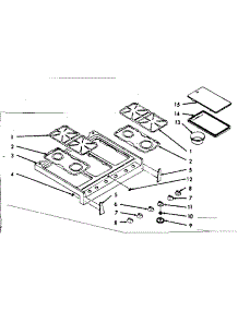 Main Top Section parts for Kenmore Range 103.7426603 (1037426603, 103 7426603) from AppliancePartsPros.com