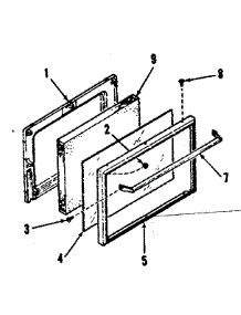 Oven Door Section parts for Kenmore Range 911.7148510 (9117148510, 911 7148510) from AppliancePartsPros.com