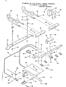 Burner Section parts for Kenmore Range 911.7248210 (9117248210, 911 7248210) from AppliancePartsPros.com