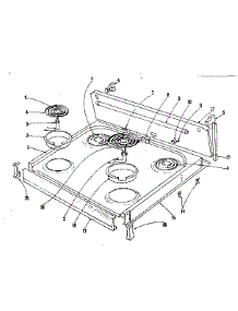 Cook Top Section parts for Kenmore Range 101.9036400 (1019036400, 101 9036400) from AppliancePartsPros.com