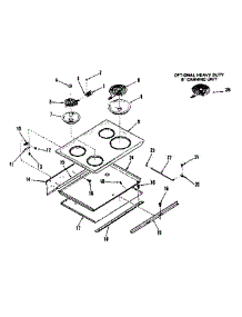 Main Top Section parts for Kenmore Range 911.4538690 (9114538690, 911 4538690) from AppliancePartsPros.com