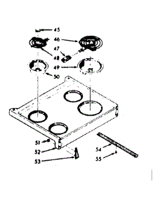 Main Top Section parts for Kenmore Range 103.9137000 (1039137000, 103 9137000) from AppliancePartsPros.com