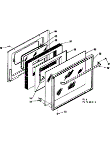 Oven Door parts for Kenmore Range 119.7458311 (1197458311, 119 7458311) from AppliancePartsPros.com