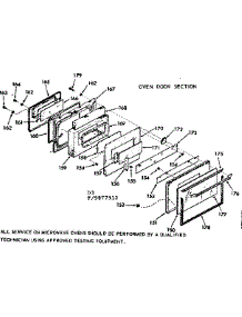 Oven Door Section parts for Kenmore Range 103.9877912 (1039877912, 103 9877912) from AppliancePartsPros.com