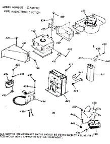 Magnetron Section parts for Kenmore Range 103.9877912 (1039877912, 103 9877912) from AppliancePartsPros.com