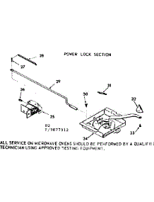 Power Lock Section parts for Kenmore Range 103.9877912 (1039877912, 103 9877912) from AppliancePartsPros.com