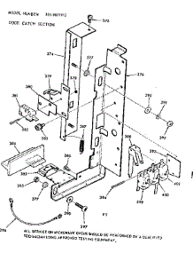 Door Catch Section parts for Kenmore Range 103.9877912 (1039877912, 103 9877912) from AppliancePartsPros.com