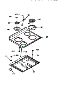 Main Top Section parts for Kenmore Range 911.93271790 (91193271790, 911 93271790) from AppliancePartsPros.com