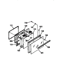 Door Section parts for Kenmore Range 911.93271790 (91193271790, 911 93271790) from AppliancePartsPros.com