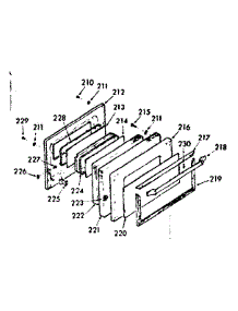 Oven Door Section parts for Kenmore Range 103.9177223 (1039177223, 103 9177223) from AppliancePartsPros.com