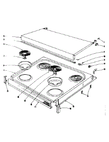 Cook Top Section parts for Kenmore Range 101.912634 (101912634, 101 912634) from AppliancePartsPros.com