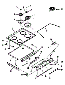 Main Top Section parts for Kenmore Range 911.4638810 (9114638810, 911 4638810) from AppliancePartsPros.com