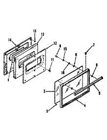 Oven Door Section parts for Kenmore Range 911.4638810 (9114638810, 911 4638810) from AppliancePartsPros.com