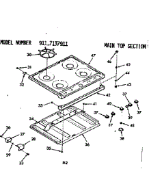 Main Top Section parts for Kenmore Range 911.7137911 (9117137911, 911 7137911) from AppliancePartsPros.com