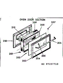 Oven Door Section parts for Kenmore Range 103.7257710 (1037257710, 103 7257710) from AppliancePartsPros.com