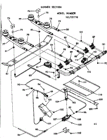 Burner Section parts for Kenmore Range 103.7257710 (1037257710, 103 7257710) from AppliancePartsPros.com