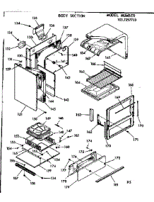 Body Section parts for Kenmore Range 103.7257710 (1037257710, 103 7257710) from AppliancePartsPros.com