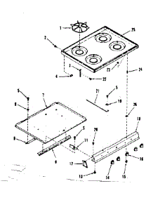 Main Top Section parts for Kenmore Range 911.7218610 (9117218610, 911 7218610) from AppliancePartsPros.com