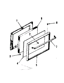Oven Door Section parts for Kenmore Range 911.7218610 (9117218610, 911 7218610) from AppliancePartsPros.com