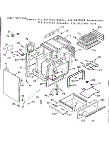 Body Section parts for Kenmore Range 911.9257660 (9119257660, 911 9257660) from AppliancePartsPros.com