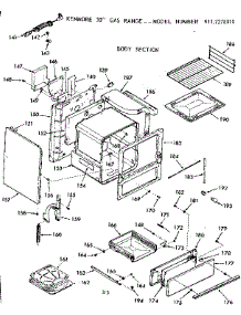 Body Section parts for Kenmore Range 911.7278010 (9117278010, 911 7278010) from AppliancePartsPros.com