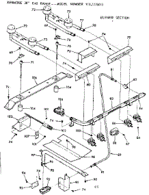 Burner Section parts for Kenmore Range 911.7278010 (9117278010, 911 7278010) from AppliancePartsPros.com