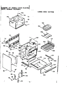 Lower Body Section parts for Kenmore Range 103.9858010 (1039858010, 103 9858010) from AppliancePartsPros.com