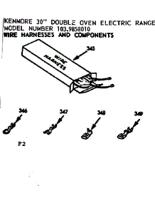 Wire Harness And Components parts for Kenmore Range 103.9858010 (1039858010, 103 9858010) from AppliancePartsPros.com