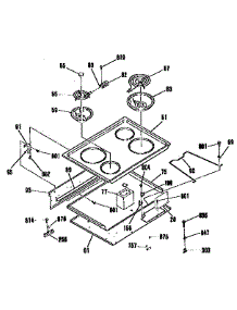 Main Top Section parts for Kenmore Range 911.4553590 (9114553590, 911 4553590) from AppliancePartsPros.com