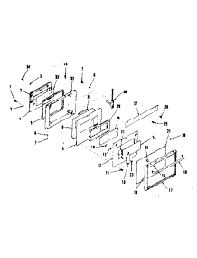 Upper Oven Door Section parts for Kenmore Range 278.4298490 (2784298490, 278 4298490) from AppliancePartsPros.com