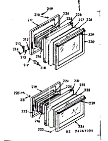 Full Glass Oven Doors parts for Kenmore Range 103.4267064 (1034267064, 103 4267064) from AppliancePartsPros.com