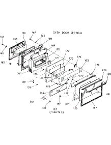 Lower Oven Door Section parts for Kenmore Range 103.9867661 (1039867661, 103 9867661) from AppliancePartsPros.com