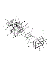 Oven Door Section parts for Kenmore Range 103.4688610 (1034688610, 103 4688610) from AppliancePartsPros.com