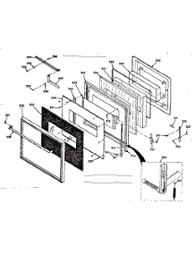 Upper Black Glass Door parts for Kenmore Range 850.4277290 (8504277290, 850 4277290) from AppliancePartsPros.com