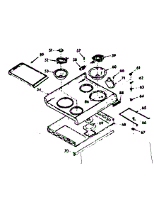 Main Top Section parts for Kenmore Range 103.9177243 (1039177243, 103 9177243) from AppliancePartsPros.com