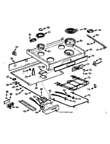 Main Top parts for Kenmore Range 103.9486652 (1039486652, 103 9486652) from AppliancePartsPros.com