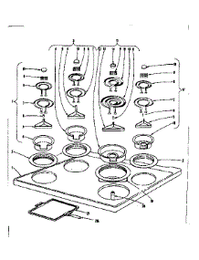 Cook Top Section parts for Kenmore Range 101.936610 (101936610, 101 936610) from AppliancePartsPros.com
