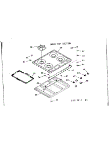 Main Top Section parts for Kenmore Range 911.7227560 (9117227560, 911 7227560) from AppliancePartsPros.com