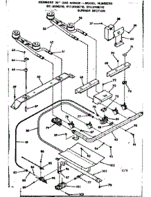 Burner Section parts for Kenmore Range 911.6168210 (9116168210, 911 6168210) from AppliancePartsPros.com