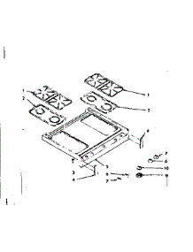 Main Top Section parts for Kenmore Range 103.7406700 (1037406700, 103 7406700) from AppliancePartsPros.com