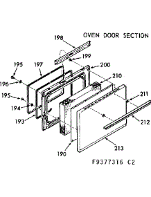 Oven Door Section parts for Kenmore Range 103.9377366 (1039377366, 103 9377366) from AppliancePartsPros.com