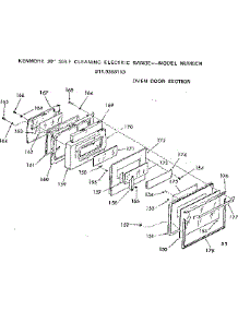 Oven Door Section parts for Kenmore Range 911.9368113 (9119368113, 911 9368113) from AppliancePartsPros.com