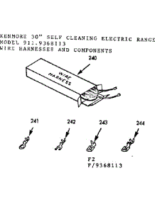 Wire Harnesses And Components parts for Kenmore Range 911.9368113 (9119368113, 911 9368113) from AppliancePartsPros.com