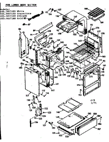 Lower Body Section parts for Kenmore Range 103.7857140 (1037857140, 103 7857140) from AppliancePartsPros.com