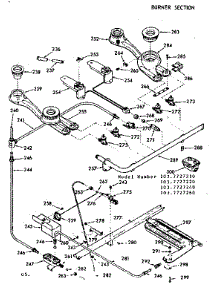 Burner Section parts for Kenmore Range 103.7727210 (1037727210, 103 7727210) from AppliancePartsPros.com